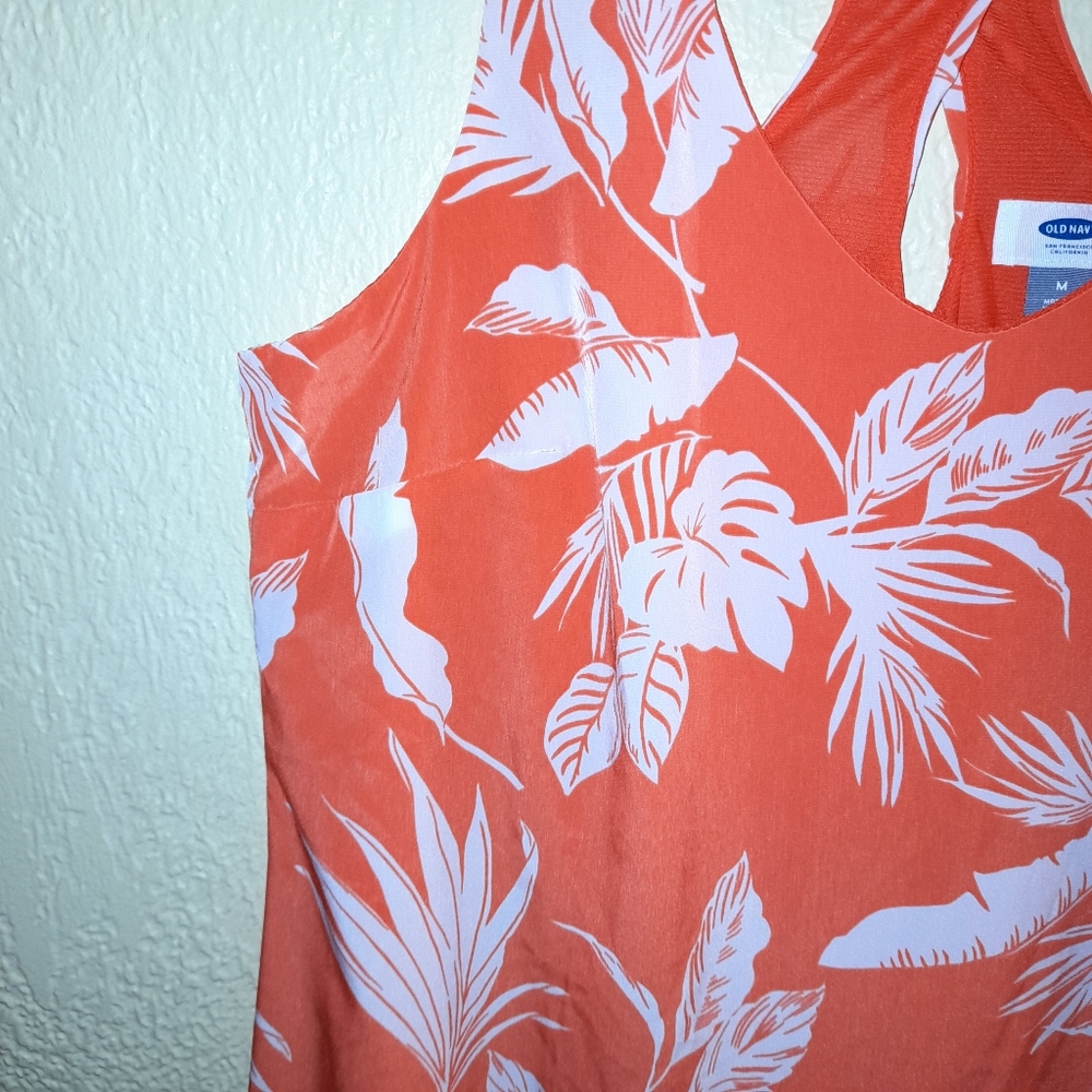 🔥🔥Old Navy Sundress Twisted back Orange Combo lined - Picture 4 of 8
